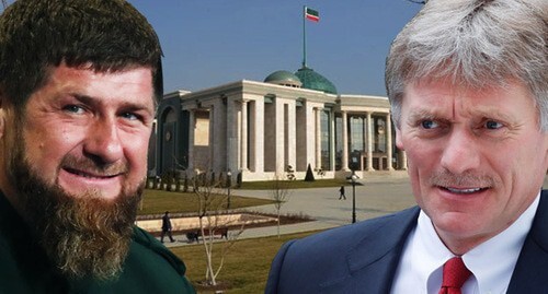 Ramzan Kadyrov (on the left) and Dmitry Peskov. Collage by the "Caucasian Knot". Photos: REUTERS/Maxim Shemetov,  REUTERS/Maxim Shemetov, alexsandertupiki https://yandex.ru/