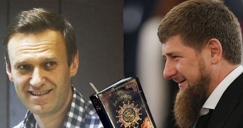 Alexei Navalny (left) and Ramzan Kadyrov. Collage made by the Caucasian Knot. Photo: REUTERS/Maxim Shemetov, REUTERS/Lindsey Wasson