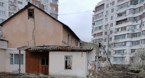 Damaged house in Nalchik. Photo courtesy of Liza Shak