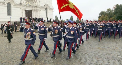 A Cossack column. Photo by the press service of the state-funded institution "Don Cossacks", Rostov region