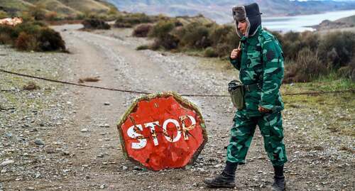 Azerbaijani border guard, December 2020. Photo by Aziz Karimov for the Caucasian Knot