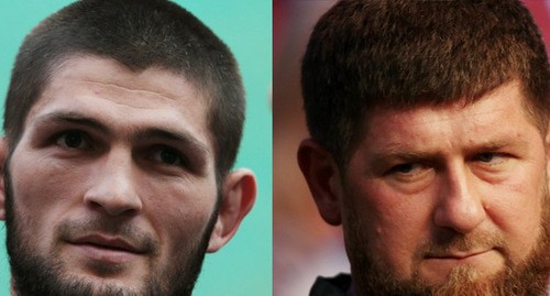 Khabib Nurmagomedov (left) and Ramzan Kadyrov. Collage made by the Caucasian Knot. Photo: REUTERS/Christopher Pike