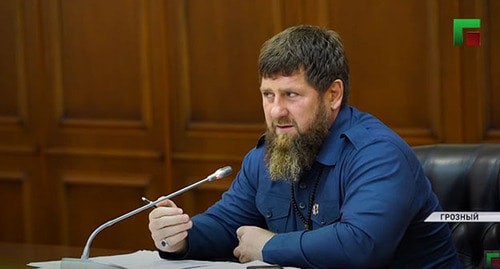 Ramzan Kadyrov. Screenshot of the video by the "Grozny" TV channel https://www.youtube.com/watch?v=wQAg4N5SaLA