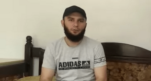 Akraman Tataev. Screenshot of his video appeal posted on the "ORSTHO 777" YouTube channel