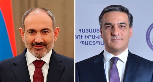 Nikol Pashinyan, Arman Tatoyan. Photo: press service of the Armenian government, http://www.gov.am, press service of the Ombudsman of Armenia, http://ombuds.am. Collage made by the Caucasian Knot