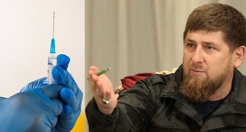 Ramzan Kadyrov. Collage by the "Caucasian Knot". Photos: REUTERS/Shamil Zhumatov; photo from Ramzan Kadyrov's account on the VKontakte, vk.com/ramzan