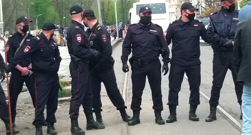 Protest against self-isolation regime in Vladikavkaz, April 20, 2021. Photo: Rartat, http://ru.wikipedia.org