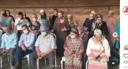 Forced migrants from Chechnya have  complained about the problem with housing in Ingushetia in their video appeal to the Russian President Vladimir Putin. Screenshot of the video https://www.instagram.com/p/CQrHb33sMbhiJ0QoS6uhdd4bR2IVlZPA-HZIm40/