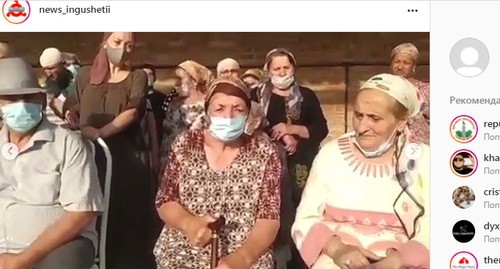 Refugees from Chechnya complained to the Russian President about the unresolved housing problem in Ingushetia. Screenshot of a video appeal https://www.instagram.com/p/CQrHb33sMbhiJ0QoS6uhdd4bR2IVlZPA-HZIm40/
