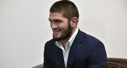 Khabib Nurmagomedov. Photo by the Office of the President of Russia Phttps://commons.wikimedia.org/wiki/Category:Khabib_Nurmagomedov