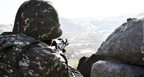 An Armenian soldier. Photo by the press service of the Armenian Ministry of Defence https://mil.am/hy/news/9710