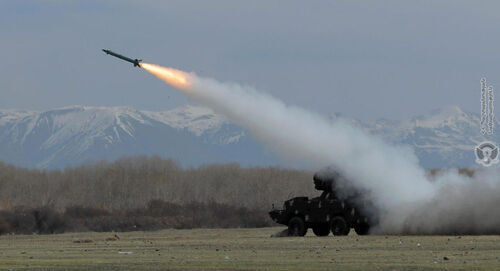 An anti-aircraft missile. Photo by the press service of the Armenian Ministry of Defence