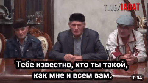 Screenshot of the video with Akhmed Zakaev's brothers insulting him https://t.me/IADAT/8675