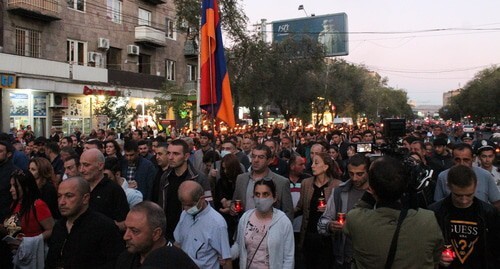 Commemorative torchlight march in Yerevan, September 26, 2021. Photo by Tigran Petrosyan for the Caucasian Knot