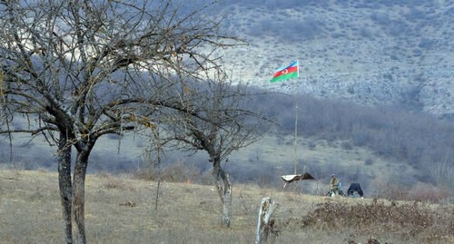 Azerbaijani soldier at a combat position near the village of Tagavard in the vicinity of Nagorno-Karabakh, January 18, 2021. Photo: REUTERS/Artem Mikryukov