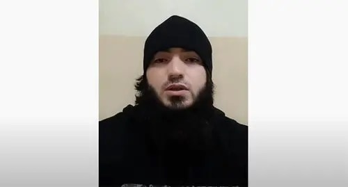 Screenshot of video appeal made by Ali Bakaev, a native of Chechnya, http://www.youtube.com/watch?v=ZiKzefarbvc