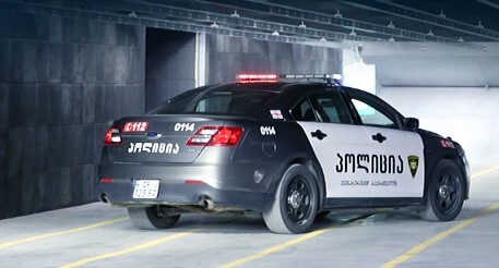 A police car in Tbilisi. Photo by the press service of the Georgian Ministry of Internal Affairs