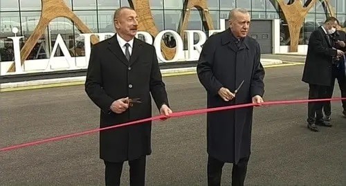 Ilham Aliyev and Tayyip Erdogan. Screenshot: https://www.youtube.com/watch?v=cpdO5FAl_m0&t=1s