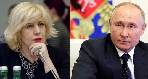 Dunja Mijatovic  and Vladimir Putin. Collage made by the Caucasian Knot. Photo: https://ombudsmanrf.org/ http://kremlin.ru/