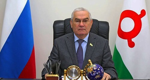 Magomet Tumgoev, the speaker of the parliament of Ingushetia. Photo from the official website of People's Assembly of the Republic of Ingushetia https://www.parlamentri.ru/