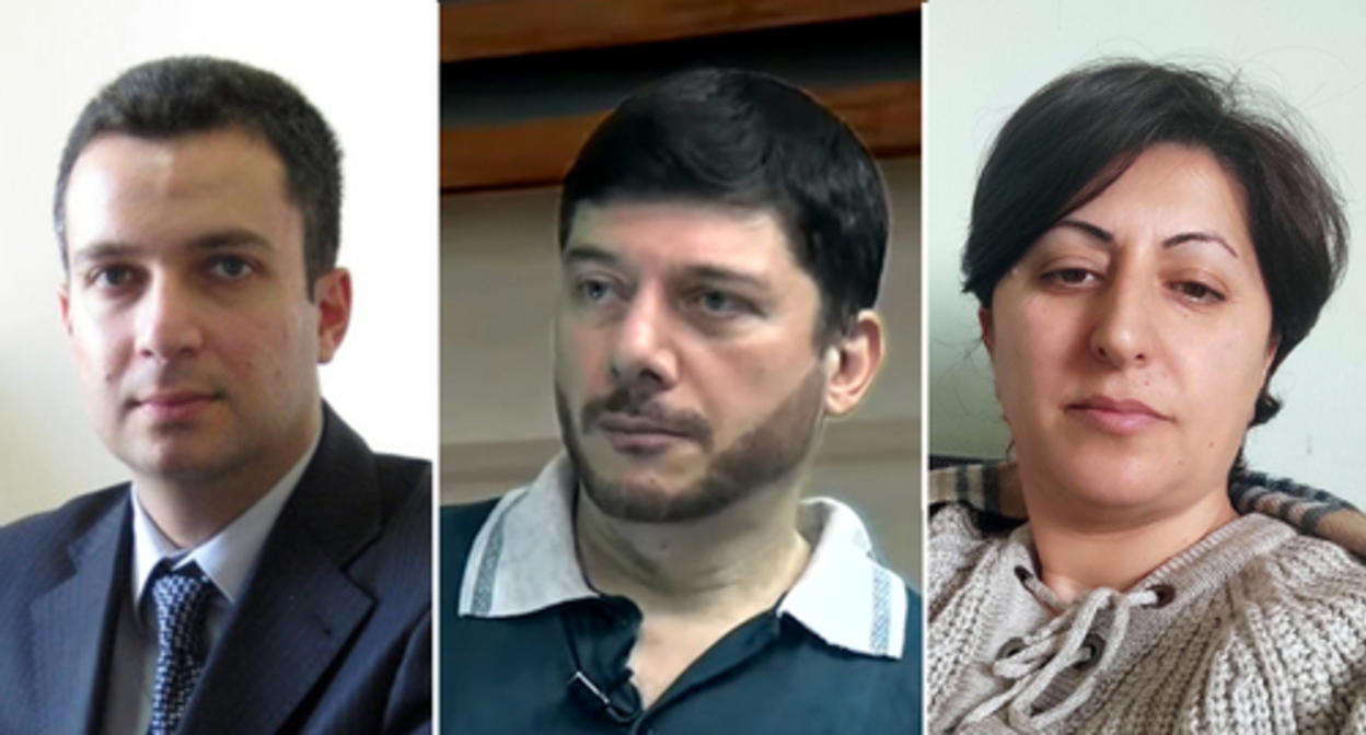 Benyamin Pogosyan, Ovsep Shurkhudyan, Naira Ayrumyan. Photo by the official newspaper of the Armenian Ministry of Defence http://www.hayzinvor.am/ru/18540.html,  screenshot of the video https://www.youtube.com/watch?v=05NlPOGnC_g&amp;amp;t=1049s; 
Noyan Tapan's personal page on Facebook