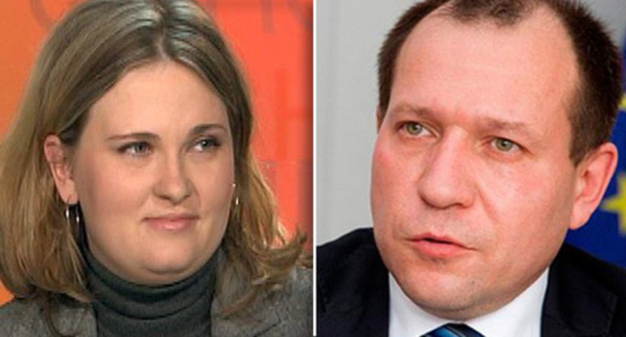 Yelena Milashina, Igor Kalyapin. Photos: ttps://chechnyatoday.com/news/317599, http://president-sovet.ru/presscenter/news/read/2922/ Collage by the "Caucasian Knot"