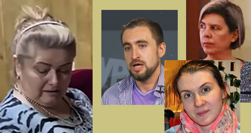 Zarema Musaeva, Sergey Babinets, Natalia Kurekina, Nadezhda Yermolaeva (from left to right). Collage by the "Caucasian Knot". Photos: https://t.me/against_torture, Арден Аркман / "Novaya Gazeta" http://kavpolit.com/ https://www.instagram.com/p/CZAKOLSlcvd/ https://orengrad.ru