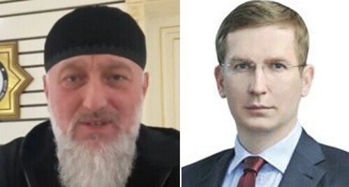 Adam Delimkhanov (on the left), Alexander Zakuskin. Collage by the "Caucasian Knot". Screenshot of the video https://www.youtube.com/watch?v=rbnYk0E72lY, photo by the press service of the Meshchansky District administration (Moscow) https://meschanka.mos.ru/upload/medialibrary/7da/22.jpg