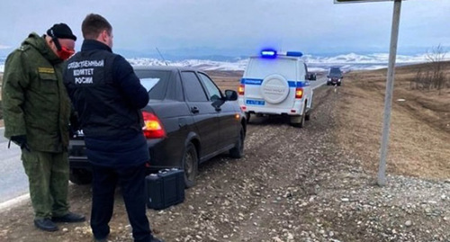 At the scene of the murder in Karachay-Cherkessia. Photo: Investigation Department of the Investigative Committee of the Russian Federation for Karachay-Cherkessia