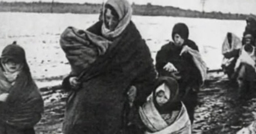 The deportation of Chechen and Ingush people. Screenshot of the video by the user vainakh38 https://www.youtube.com/watch?v=DKmb-WX0OI0