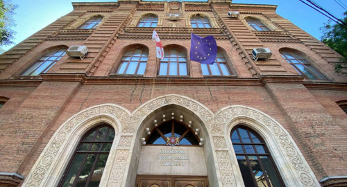 The building of the the Ministry of Foreign Affairs of Ukraine. Photo https://www.newsgeorgia.ge/мид-украину-покинуло-до-1-500-граждан-груз/