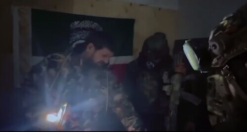 Ramzan Kadyrov with participants in the military operation in Ukraine. Image made from the video of the Telegram channel of ChGTRK ‘Grozny’: https://t.me/groznytv/9621