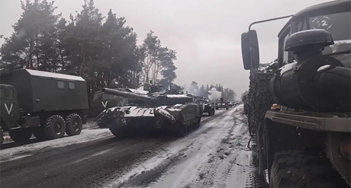 Movement of Russian tanks, IFVs and other military vehicles during a special operation in Ukraine. Photo: Mil.ru https://ru.wikipedia.org