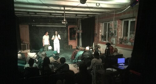 A scene from the "Two in the Dark" performance. Photo by Maria Abaiti for the Caucasian Knot