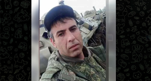 Rovshan Magomedov, a contract military serviceman. Screenshot https://t.me/glava_derbent_rayona/101?single