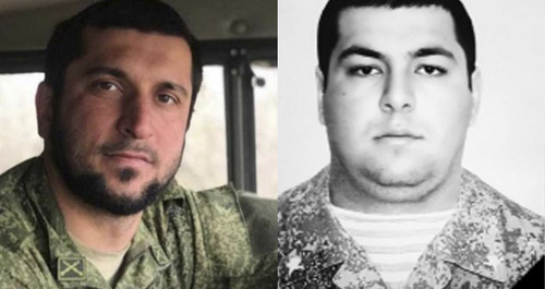 Marat Shikhmagomedov (left) and Ravil Kadirov. Collage made by the Caucasian Knot; photo: https://t.me/derbentskiyrayon_official/934 https://t.me/novostitabasaran/578