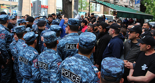 The police during the rally. Yerevan, May 3, 2022. Photo by Tigran Petrosyan for the "Caucasian Knot"