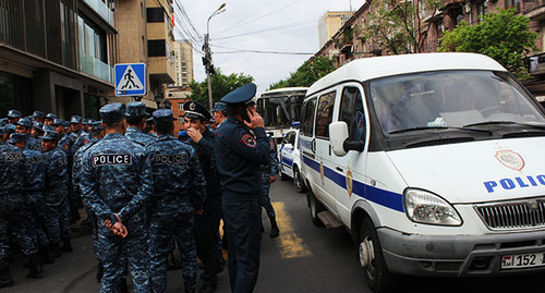 The police at a rally in Yerevan. May 2022. Photo by Tigran Petrosyan for the "Caucasian Knot"