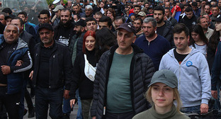 Participants in a protest action in Yerevan. May 2022. Photo by Tigran Petrosyan for the "Caucasian Knot"
