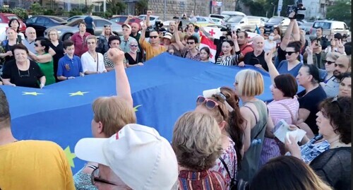 Action "Together to Europe", Tbilisi, June 5, 2022. Screenshot: https://t.me/Tbilisi_life/12260