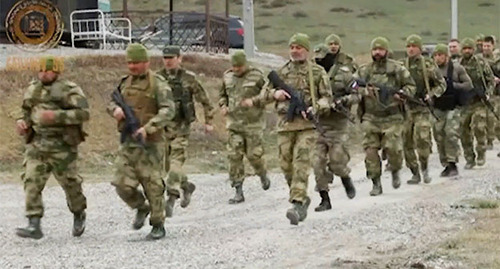 Military servicemen from Chechnya. Screenshot: ttps://www.rbc.ru/politics/04/04/2022/624b08579a7947fc45b8e735