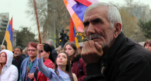 Participants of a protest action in Yerevan. Photo by Tigran Petrosyan for the Caucasian Knot