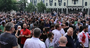 A protest rally in front of the Georgian Parliament, July 11, 2021. Photo by Inna Kukudzhanova for the Caucasian Knot