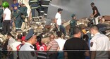 Clearing rubble at the site of an explosion in a shopping center in Yerevan. Screenshot: https://www.youtube.com/watch?v=rm---YCig84