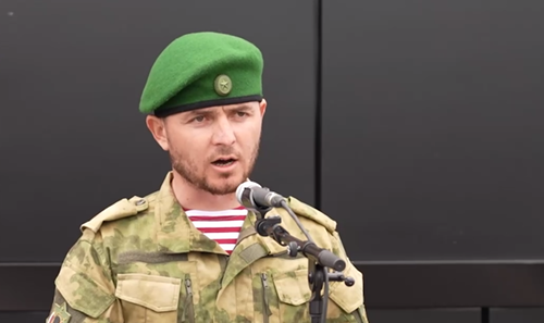 One of the Chechen fighters apologized to Ramzan Kadyrov. Screenshot of the video published on Kadyrov's Telegram channel on May 8, 2023, https://t.me/RKadyrov_95/3610
