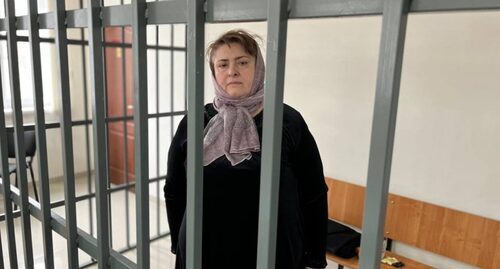 Zarema Musaeva at the court. Screenshot of the photo posted on the Telegram channel "Bakar Yangulbaev"