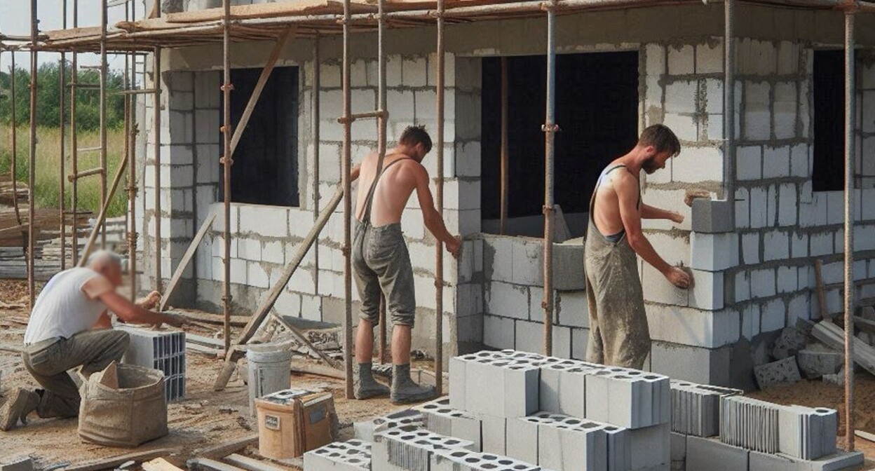 A construction site. Picture made in Copilot by the "Caucasian Knot"