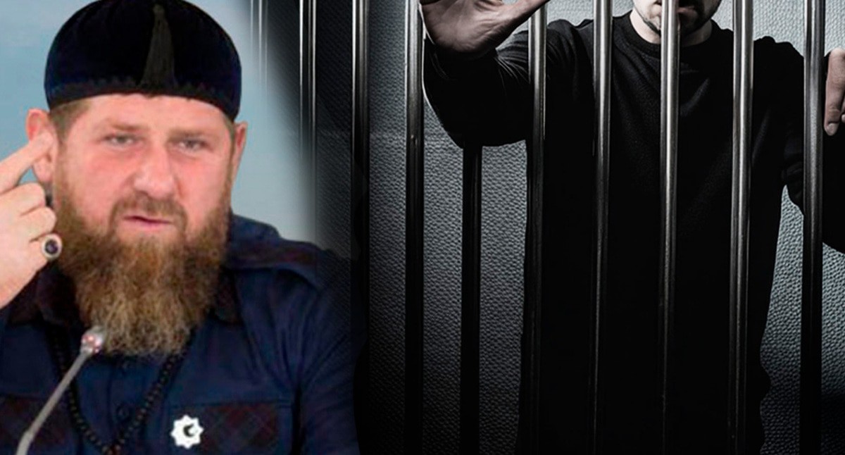 Ramzan Kadyrov and a prisoner. Collage by the "Caucasian Knot". Photo: t.me/RKadyrov_95 Picture made in Photoshop by the "Caucasian Knot"