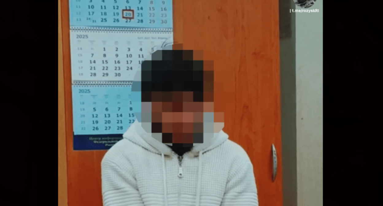 A resident of Nazran apologizes. Screenshot of a video posted on the Telegram channel "Rozysk Ingushetii" ("Wanted in Ingushetia") on March 21, 2025, https://t.me/rozyskRI/18037