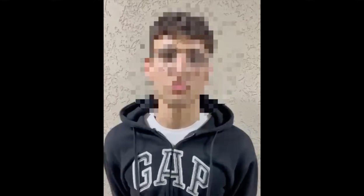 A detained student. Source: t.me/mvd_23